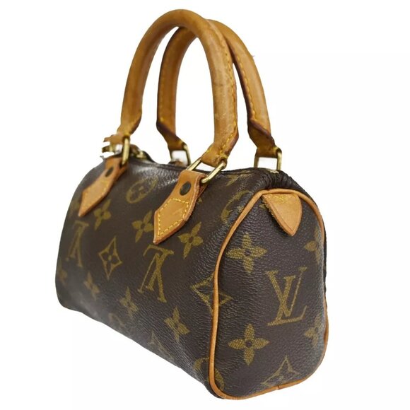 LOUIS VUITTON Mini Speedy 2Way Hand Bag Monogram Leather Brown M41534 17YE066 - Picture 13 of 16